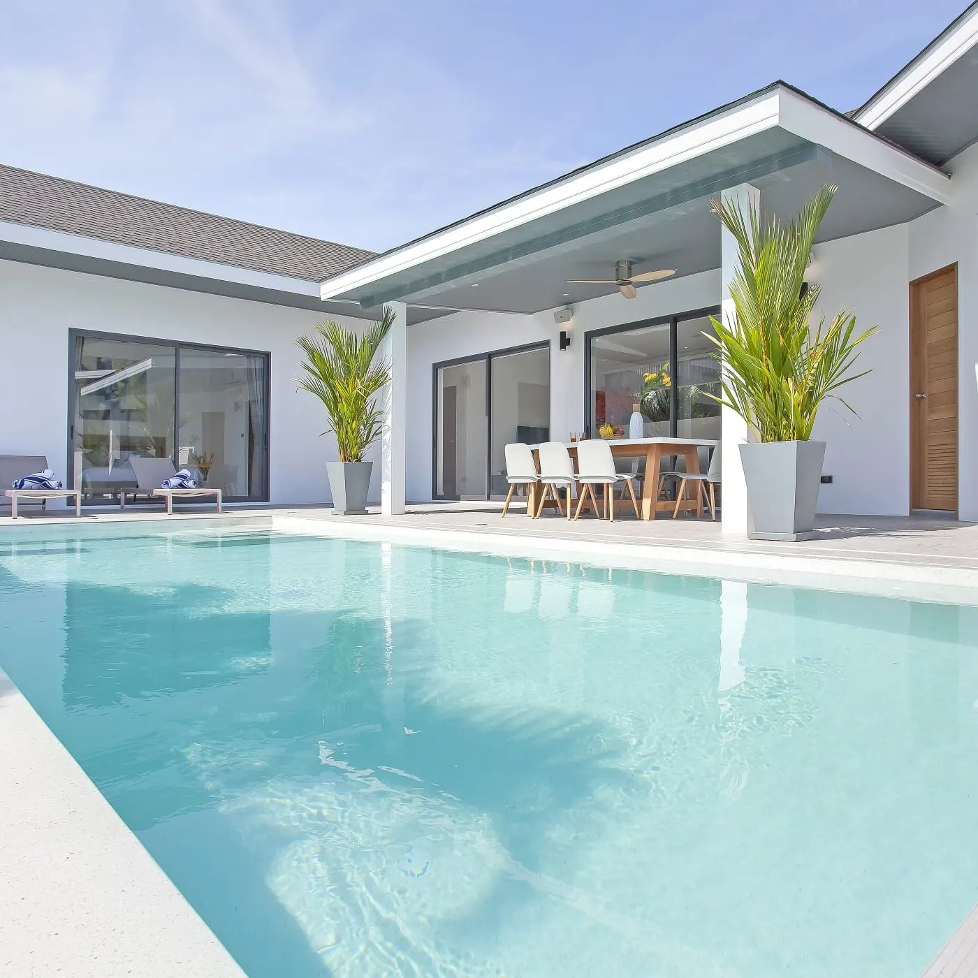 Dream Garden Pool Villa swimming pool by day